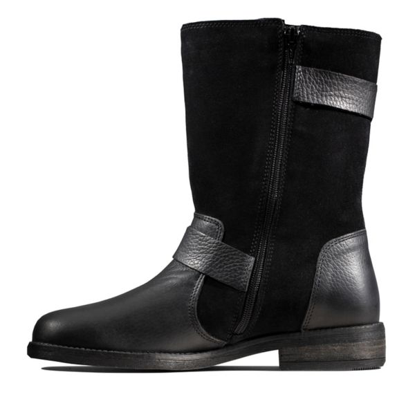 Clarks Womens Demi Flow Ankle Boots Black | UK-4297613